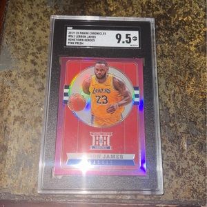 Lebron James Hometown Heroes Pink Holo SGC Graded 9.5 Pop 1
